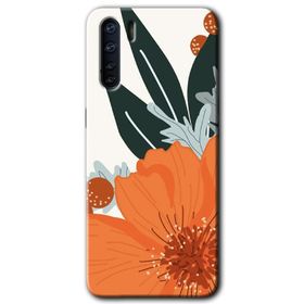Oppo A91 Uyumlu Portakal Çiçeği Baskılı Silikon Kılıf