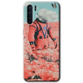 Oppo A91 Uzay Bahçesi Baskılı Uyumlu Silikon Kılıf