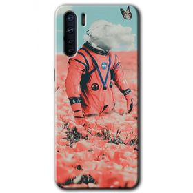 Oppo A91 Uzay Bahçesi Baskılı Uyumlu Silikon Kılıf
