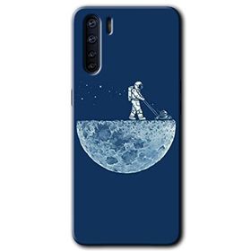 Oppo A91 Uzay İşçisi Baskılı Uyumlu Silikon Kılıf