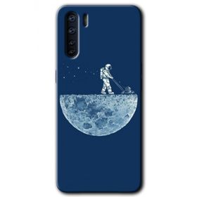 Oppo A91 Uzay İşçisi Baskılı Uyumlu Silikon Kılıf