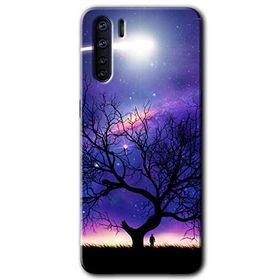 Oppo A91 Uzay Silüet Baskılı Uyumlu Silikon Kılıf
