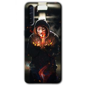 Oppo A91 V for Fire Baskılı Uyumlu Silikon Kılıf