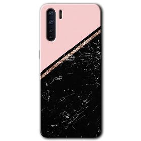 Oppo A91 Yarım Mermer Baskılı Uyumlu Silikon Kılıf