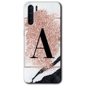 Oppo A91 Yarım Mermer Baskılı Uyumlu Silikon Kılıf