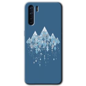 Oppo A91 Yarım Mermer Baskılı Uyumlu Silikon Kılıf