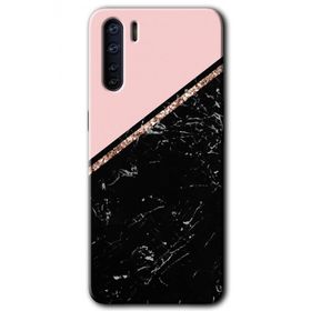 Oppo A91 Yarım Mermer Baskılı Uyumlu Silikon Kılıf
