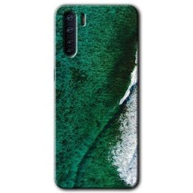 Oppo A91 Yeşil Okyanus Baskılı Uyumlu Silikon Kılıf