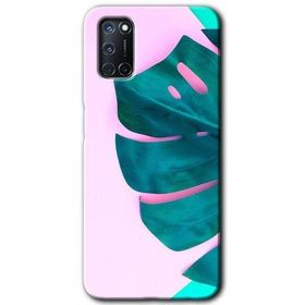Oppo A92 3D Yaprak Baskılı Uyumlu Silikon Kılıf
