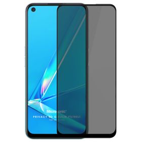 Oppo A92 5D Ekran Koruyucu Kırılmaz Cam Karartmalı Hayalet Cam Privacy Tam Kapatan