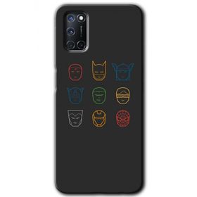Oppo A92 Avengers Minimalism Baskılı Uyumlu Silikon Kılıf