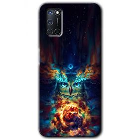 Oppo A92 Ballı Baykuş Baskılı Uyumlu Silikon Kılıf