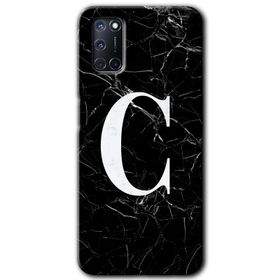 Oppo A92 Beyaz Mermer Desenli Ü Harfi Baskılı Uyumlu Silikon Kılıf
