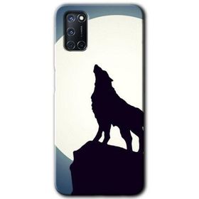 Oppo A92 Dolunay Bozkurt Baskılı Uyumlu Silikon Kılıf