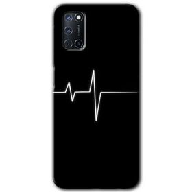 Oppo A92 Heart Rytm Baskılı Uyumlu Silikon Kılıf