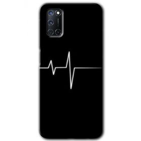 Oppo A92 Heart Rytm Baskılı Uyumlu Silikon Kılıf