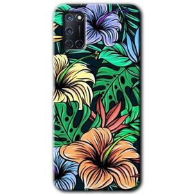 Oppo A92 Hibiscus Flowers Baskılı Uyumlu Silikon Kılıf