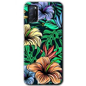 Oppo A92 Hibiscus Flowers Baskılı Uyumlu Silikon Kılıf