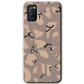 Oppo A92 Kamuflaj 6 Baskılı Uyumlu Silikon Kılıf