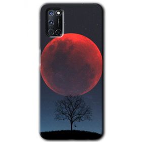 Oppo A92 Kanlı Ay Baskılı Uyumlu Silikon Kılıf