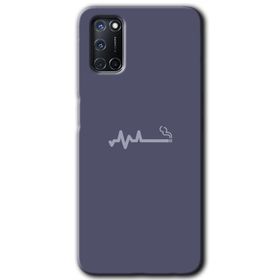 Oppo A92 Kara Kedi Baskılı Uyumlu Silikon Kılıf
