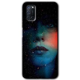 Oppo A92 Karanlık Kadın Baskılı Uyumlu Silikon Kılıf