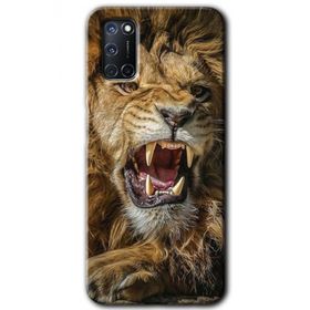 Oppo A92 King Lion Baskılı Uyumlu Silikon Kılıf