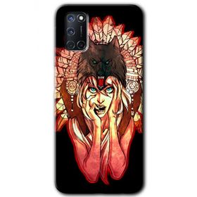 Oppo A92 Kurt Kız Baskılı Uyumlu Silikon Kılıf