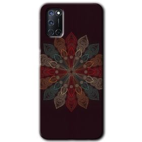 Oppo A92 Mandala Flower Wal Baskılı Uyumlu Silikon Kılıf