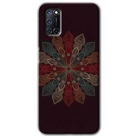 Oppo A92 Mandala Flower Wal Baskılı Uyumlu Silikon Kılıf
