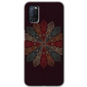Oppo A92 Mandala Flower Wal Baskılı Uyumlu Silikon Kılıf