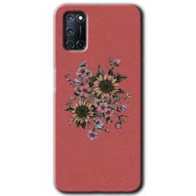 Oppo A92 Mat Çiçek Baskılı Uyumlu Silikon Kılıf