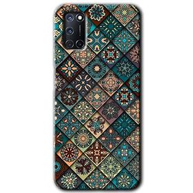 Oppo A92 Mat Mandala Baskılı Uyumlu Silikon Kılıf