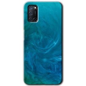 Oppo A92 Mavi Aura Baskılı Uyumlu Silikon Kılıf