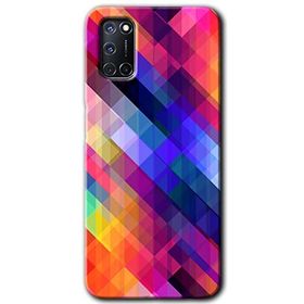 Oppo A92 Multi Oblique Baskılı Uyumlu Silikon Kılıf