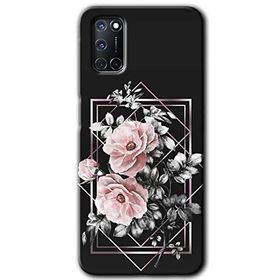 Oppo A92 Retro Çiçek 1 Baskılı Uyumlu Silikon Kılıf