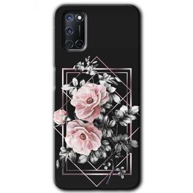 Oppo A92 Retro Çiçek 1 Baskılı Uyumlu Silikon Kılıf