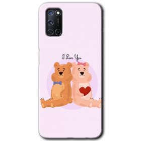 Oppo A92 Sevgili Ayıcık Baskılı Uyumlu Silikon Kılıf