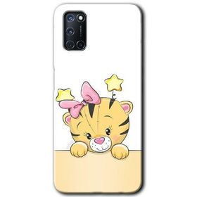 Oppo A92 Sevimli Kedi Baskılı Uyumlu Silikon Kılıf