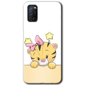 Oppo A92 Sevimli Kedi Baskılı Uyumlu Silikon Kılıf