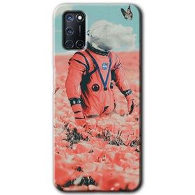 Oppo A92 Uzay Bahçesi Baskılı Uyumlu Silikon Kılıf