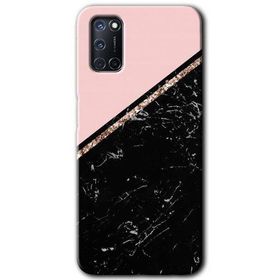 Oppo A92 Yarım Mermer Baskılı Uyumlu Silikon Kılıf