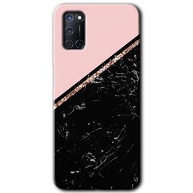 Oppo A92 Yarım Mermer Baskılı Uyumlu Silikon Kılıf