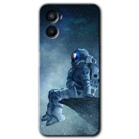 Oppo A96 Astronot Yalnızlığı Baskılı Uyumlu Silikon Kılıf