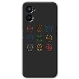 Oppo A96 Avengers Minimalism Baskılı Uyumlu Silikon Kılıf