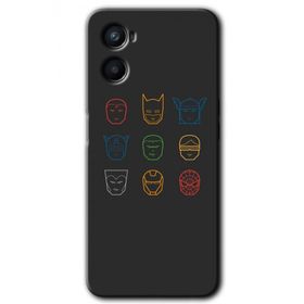 Oppo A96 Avengers Minimalism Baskılı Uyumlu Silikon Kılıf