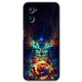 Oppo A96 Ballı Baykuş Baskılı Uyumlu Silikon Kılıf
