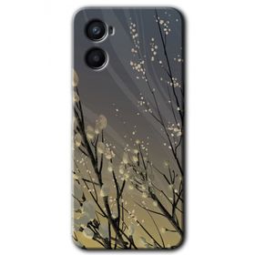 Oppo A96 Branches Flowers Baskılı Uyumlu Silikon Kılıf