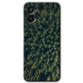 Oppo A96 Çam Ağacı Ormanı Baskılı Uyumlu Silikon Kılıf