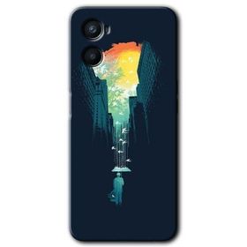Oppo A96 City Bird Sky Baskılı Uyumlu Silikon Kılıf